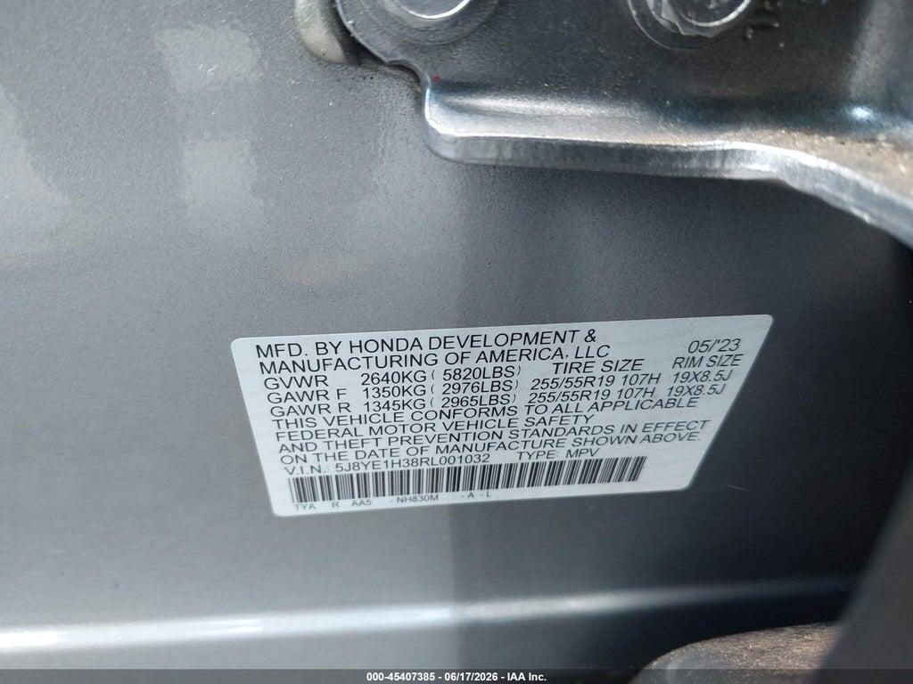 5J8YE1H38RL001032 2024 ACURA MDX photo no. 9