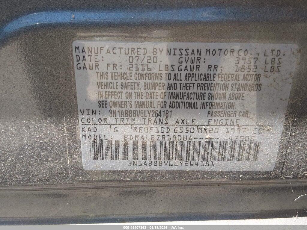3N1AB8BV6LY264181 2020 NISSAN SENTRA photo no. 9