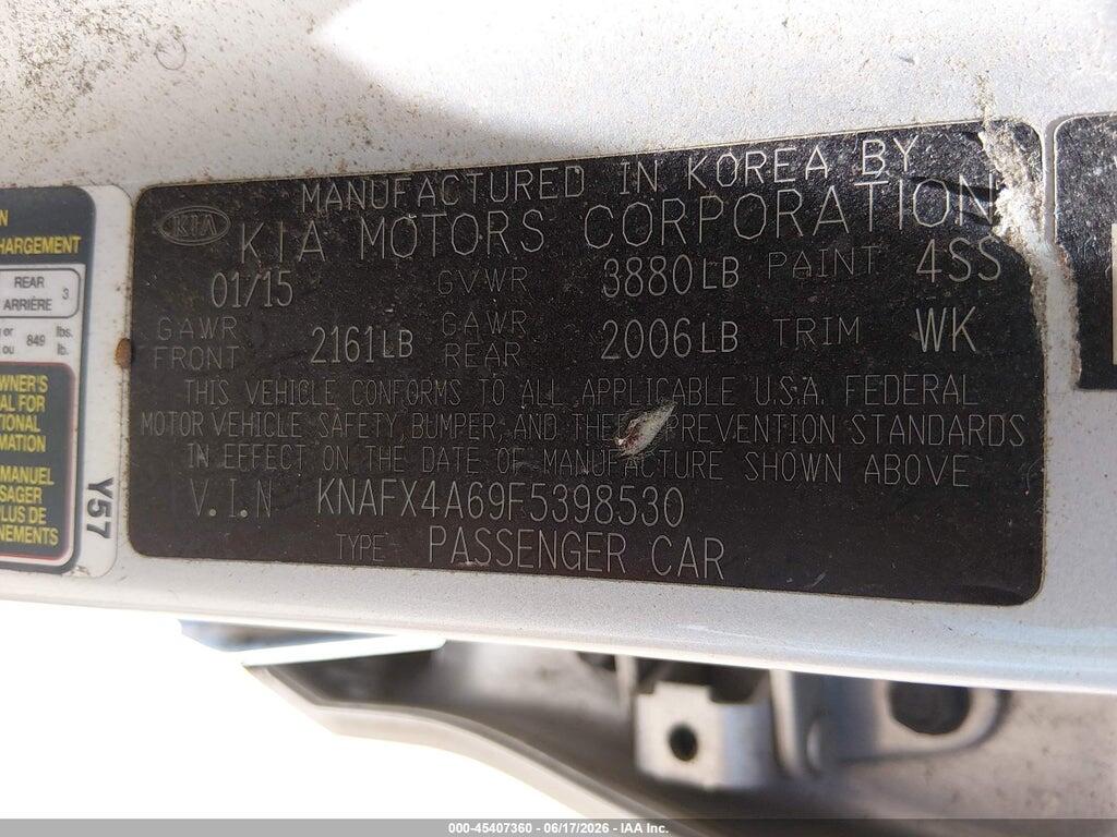 KNAFX4A69F5398530 2015 KIA FORTE photo no. 9