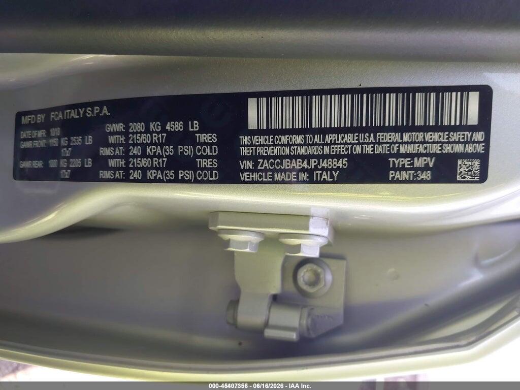 ZACCJBAB4JPJ48845 2018 JEEP RENEGADE photo no. 9