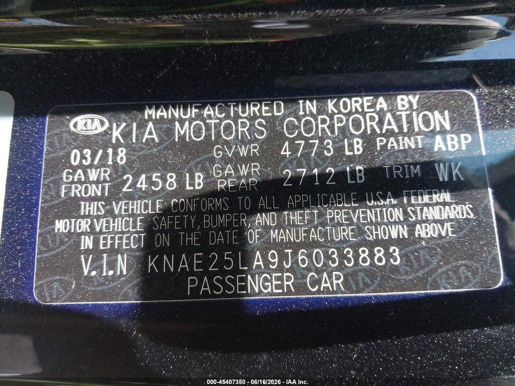 KNAE25LA9J6033883 2018 KIA STINGER photo no. 9