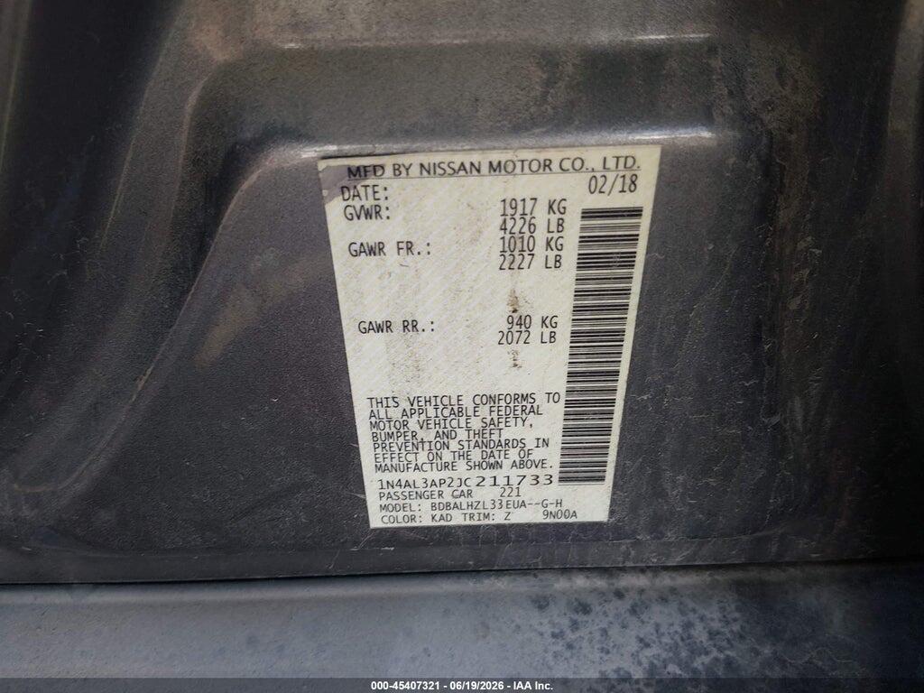 1N4AL3AP2JC211733 2018 NISSAN ALTIMA photo no. 9