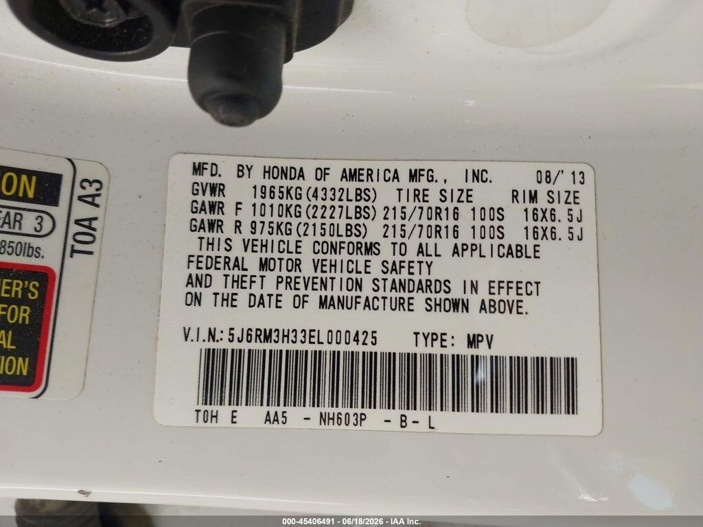 5J6RM3H33EL000425 2014 HONDA CR-V photo no. 9