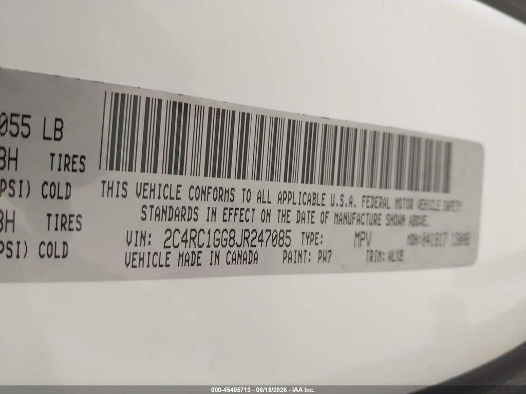 2C4RC1GG8JR247085 2018 CHRYSLER PACIFICA photo no. 9