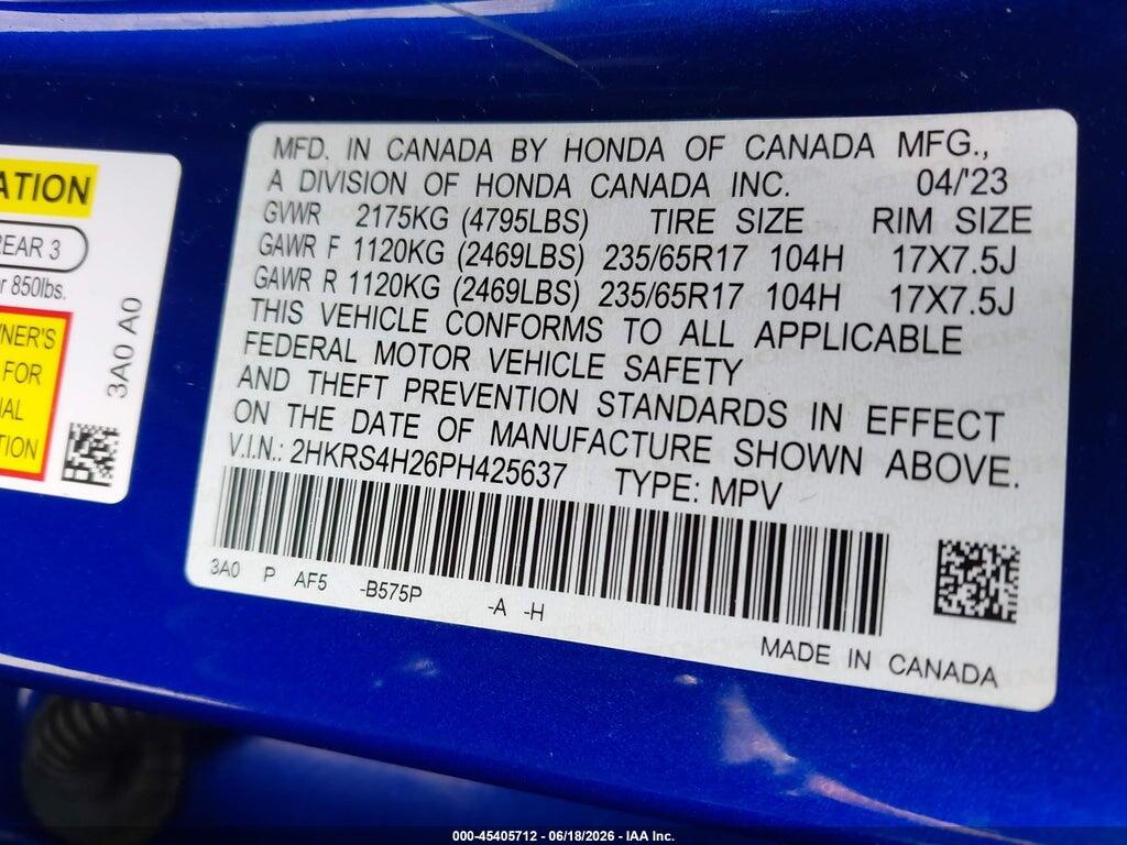 2HKRS4H26PH425637 2023 HONDA CR-V photo no. 9