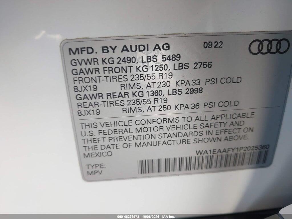2023 AUDI Q5 PREMIUM PLUS 45 TFSI S LINE QUATTRO — Фото 9 из 16