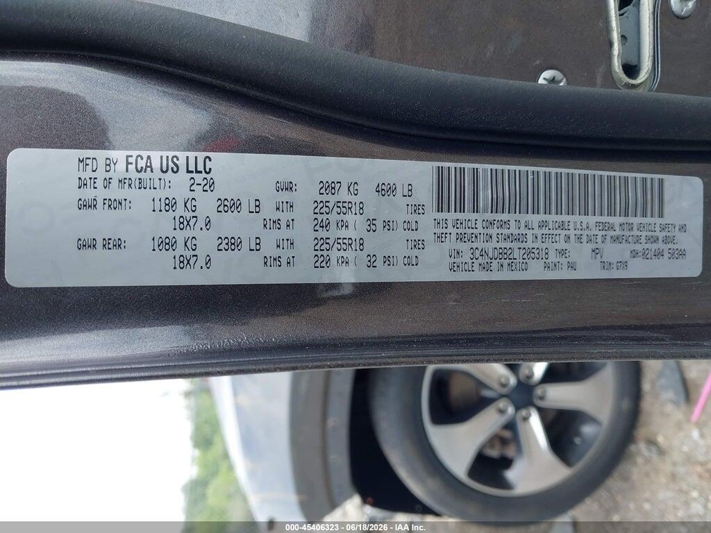 3C4NJDBB2LT205318 2020 JEEP COMPASS photo no. 9