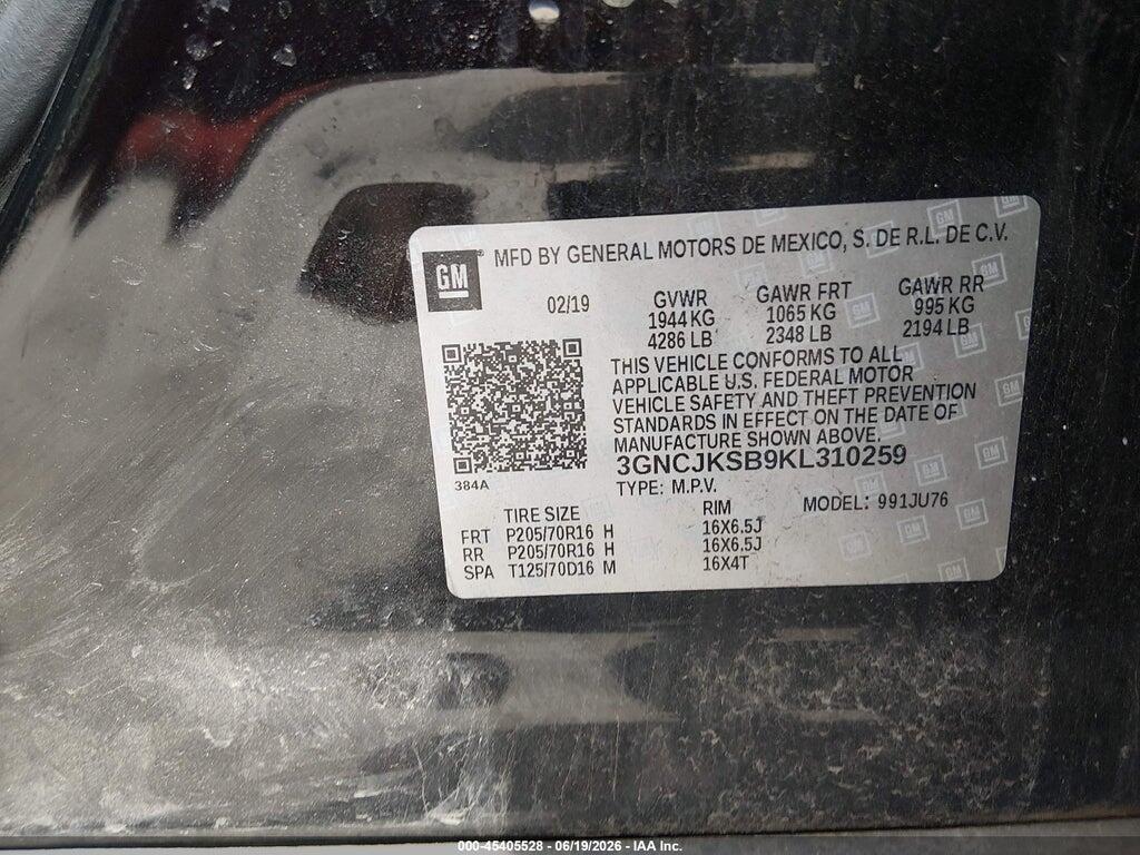 3GNCJKSB9KL310259 2019 CHEVROLET TRAX photo no. 9