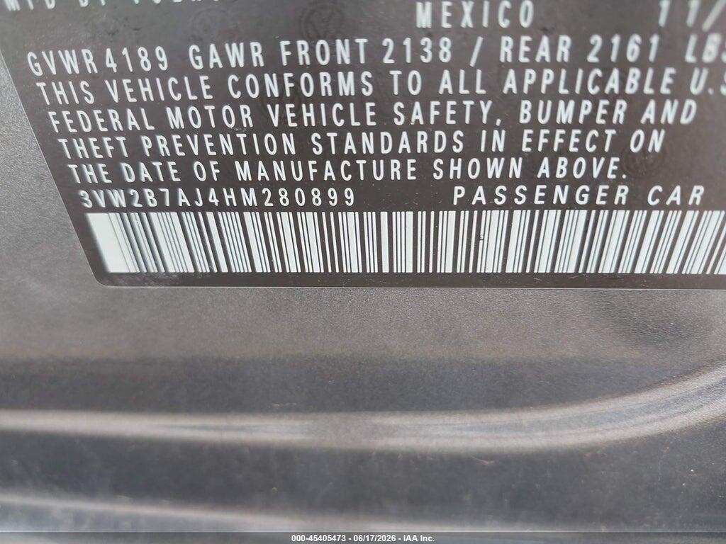 3VW2B7AJ4HM280899 2017 VOLKSWAGEN JETTA photo no. 9