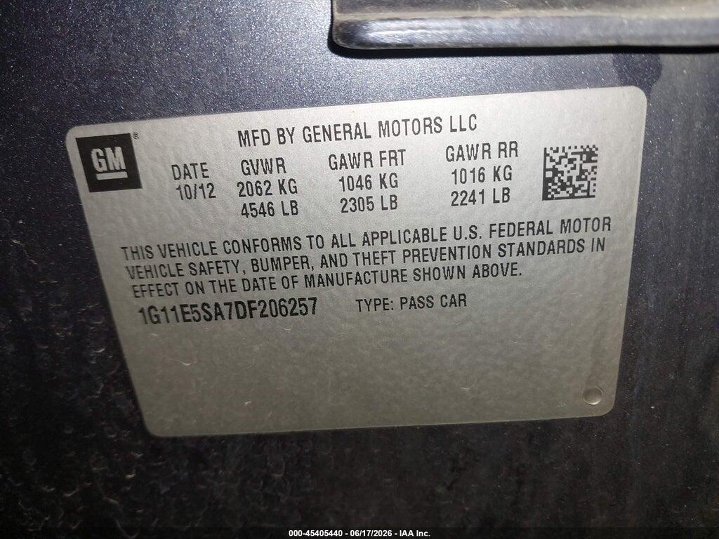 1G11E5SA7DF206257 2013 CHEVROLET MALIBU photo no. 9