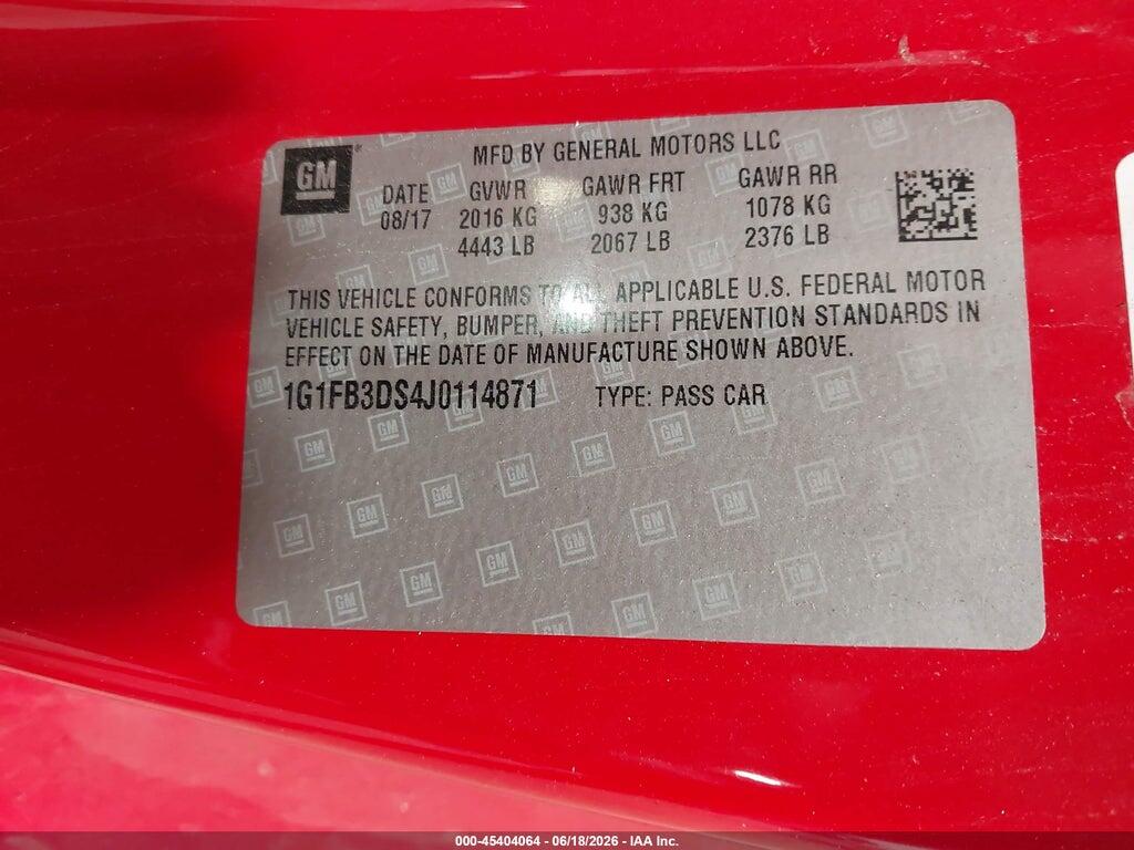 1G1FB3DS4J0114871 2018 CHEVROLET CAMARO photo no. 9