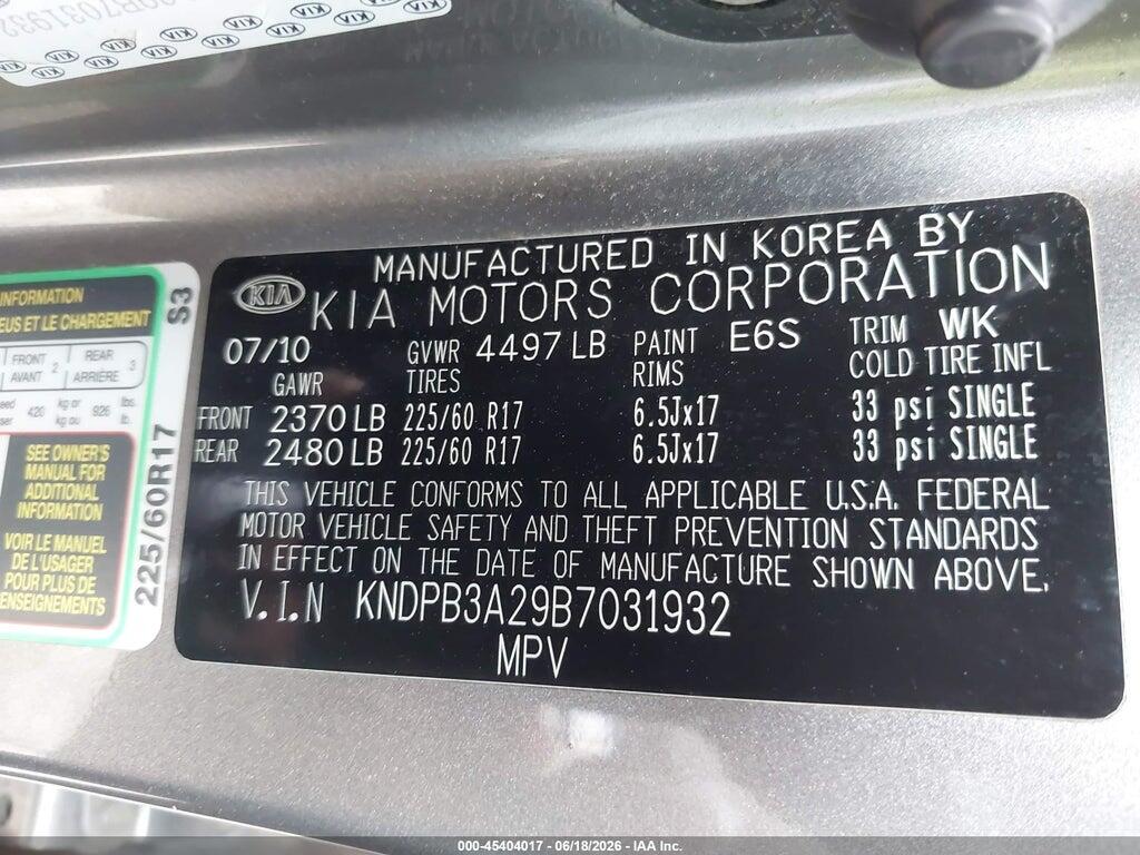 KNDPB3A29B7031932 2011 KIA SPORTAGE photo no. 9
