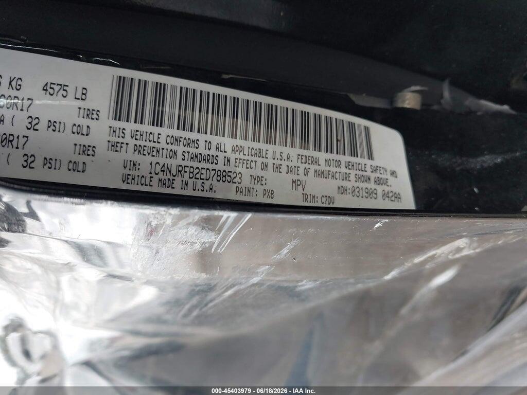 1C4NJRFB2ED788523 2014 JEEP PATRIOT photo no. 9