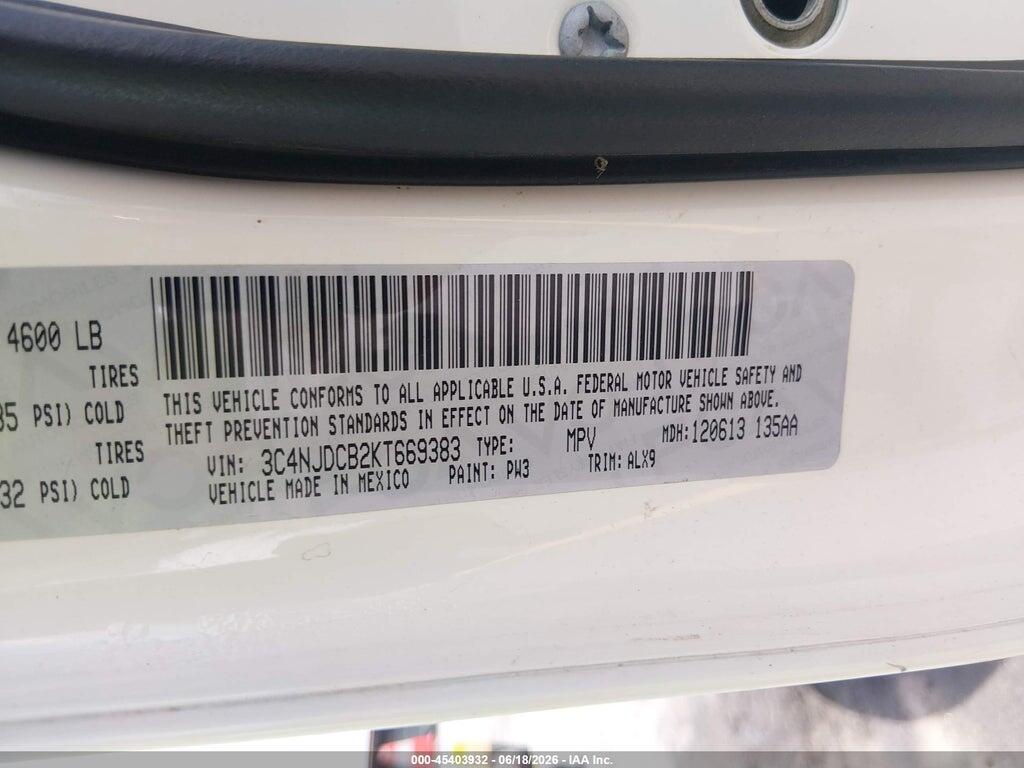 3C4NJDCB2KT669383 2019 JEEP COMPASS photo no. 9