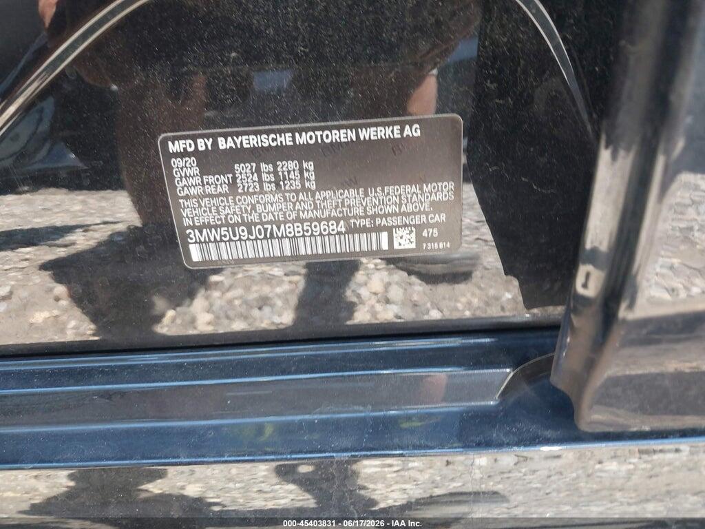 3MW5U9J07M8B59684 2021 BMW M340I photo no. 9