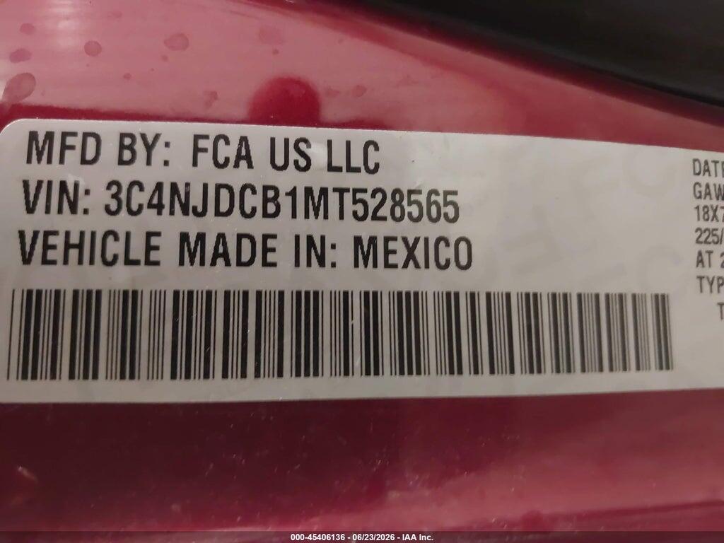 3C4NJDCB1MT528565 2021 JEEP COMPASS photo no. 9