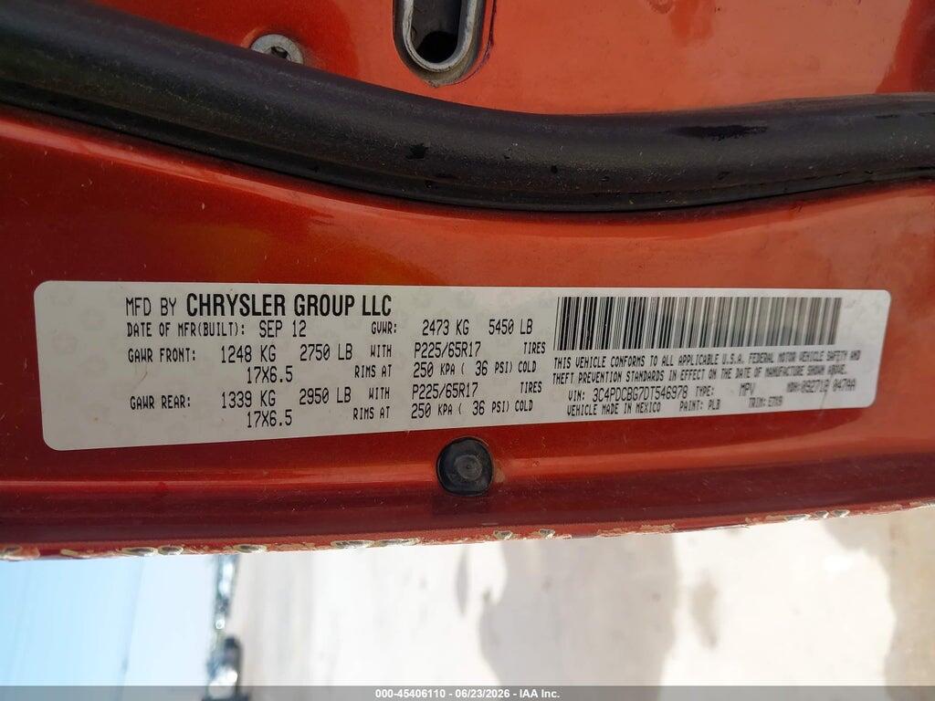 3C4PDCBG7DT546978 2013 DODGE JOURNEY photo no. 9