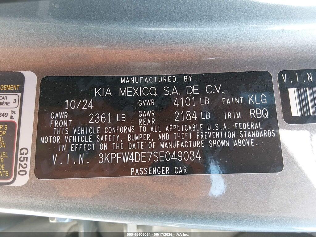 3KPFW4DE7SE049034 2025 KIA K4 photo no. 9