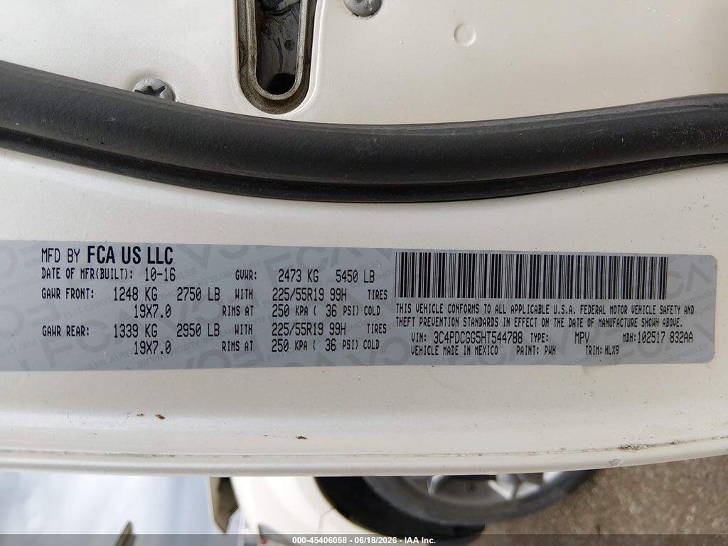 3C4PDCGG5HT544788 2017 DODGE JOURNEY photo no. 9