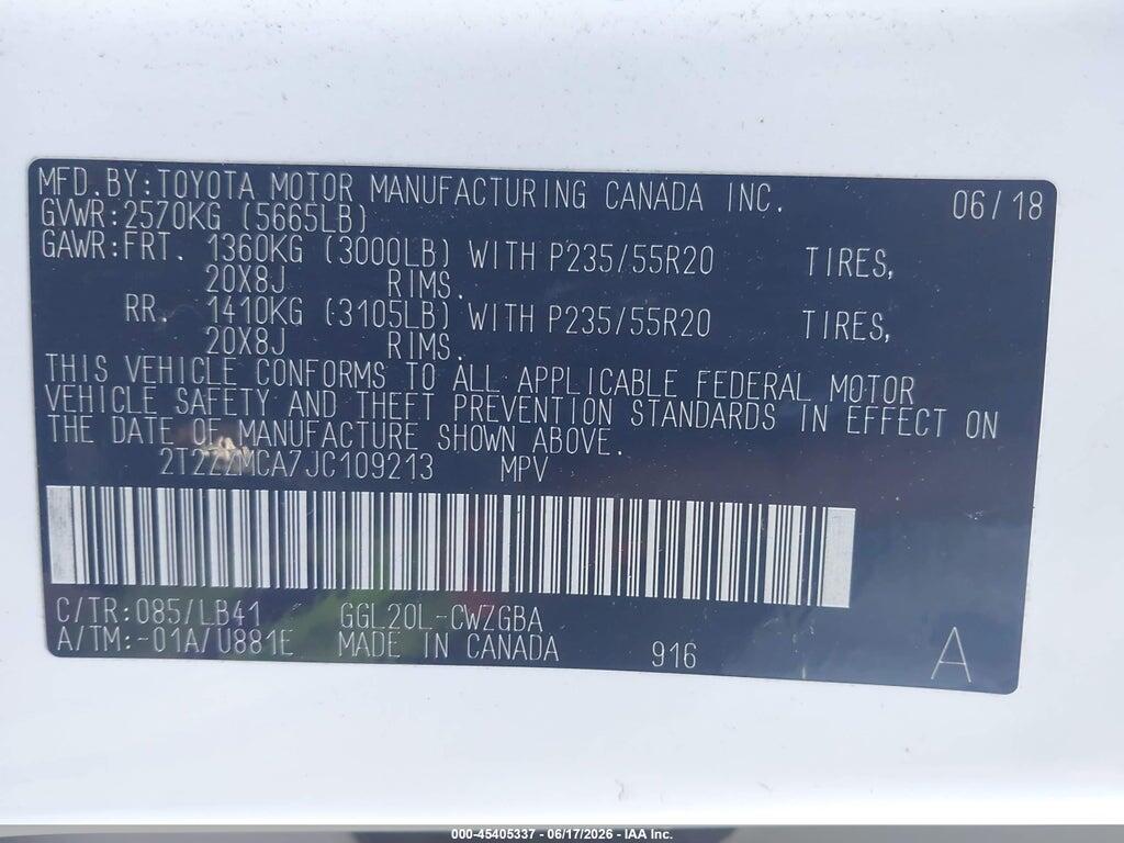 2T2ZZMCA7JC109213 2018 LEXUS RX 350 photo no. 9