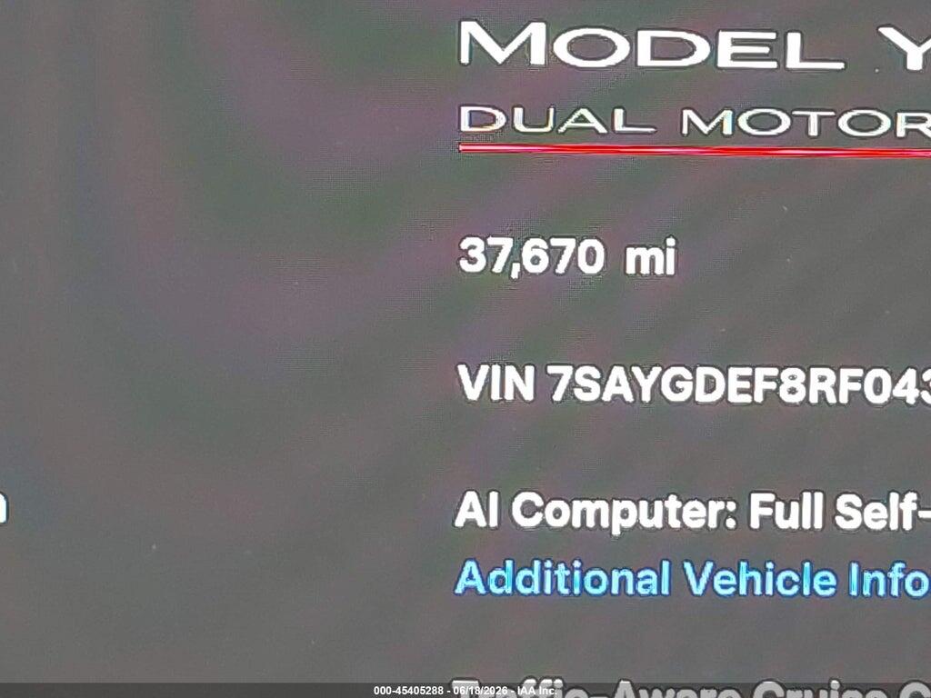 7SAYGDEF8RF043182 2024 TESLA MODEL Y photo no. 7