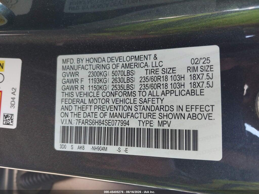 7FARS6H84SE077994 2025 HONDA CR-V HYBRID photo no. 9