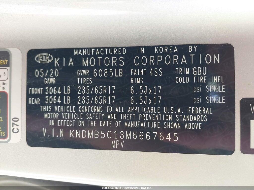 KNDMB5C13M6667645 2021 KIA SEDONA photo no. 9