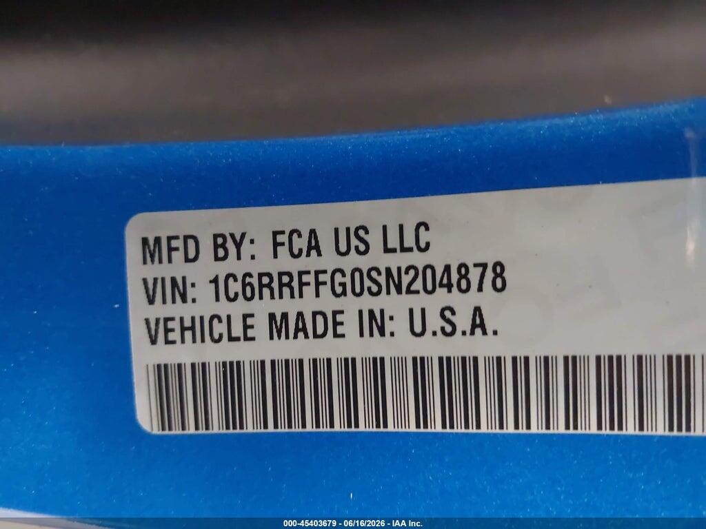 1C6RRFFG0SN204878 2025 RAM 1500 photo no. 9