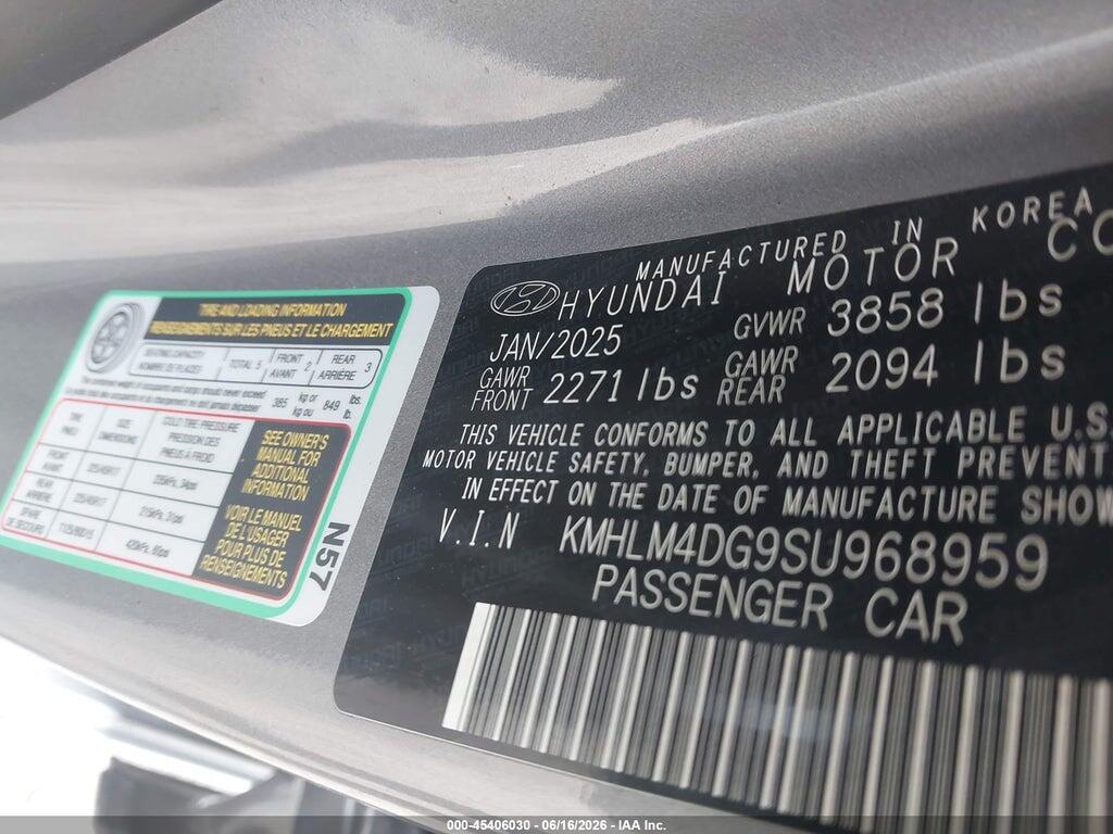 KMHLM4DG9SU968959 2025 HYUNDAI ELANTRA photo no. 9