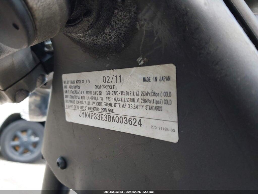 JYAVP33E3BA003624 2011 YAMAHA XVS1300 photo no. 10