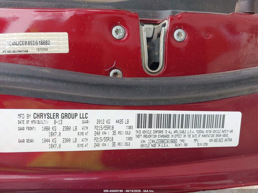 1C4NJCEB8ED618682 2014 JEEP COMPASS photo no. 9