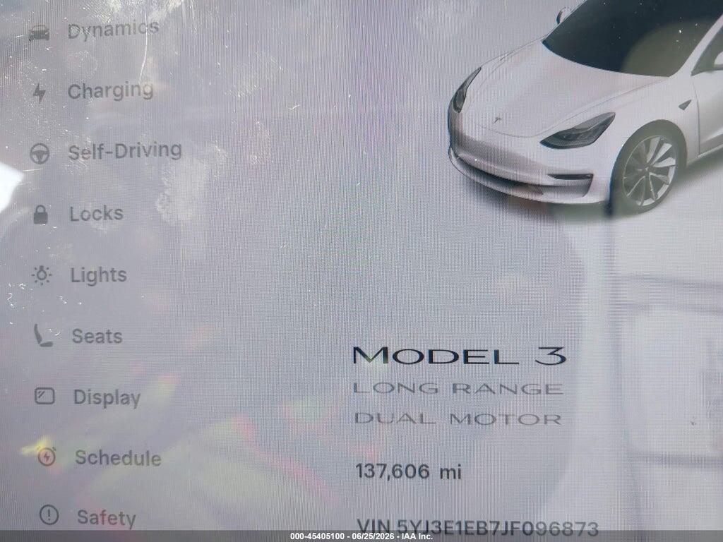 5YJ3E1EB7JF096873 2018 TESLA MODEL 3 photo no. 7