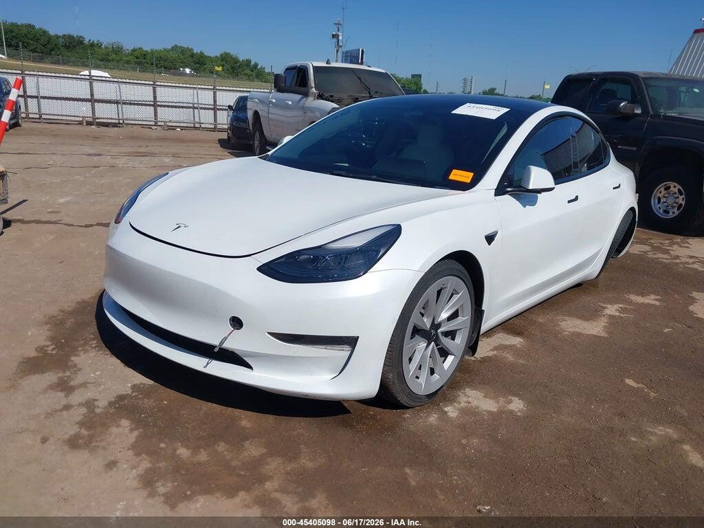 5YJ3E1EB4NF269786 2022 TESLA MODEL 3 photo no. 2
