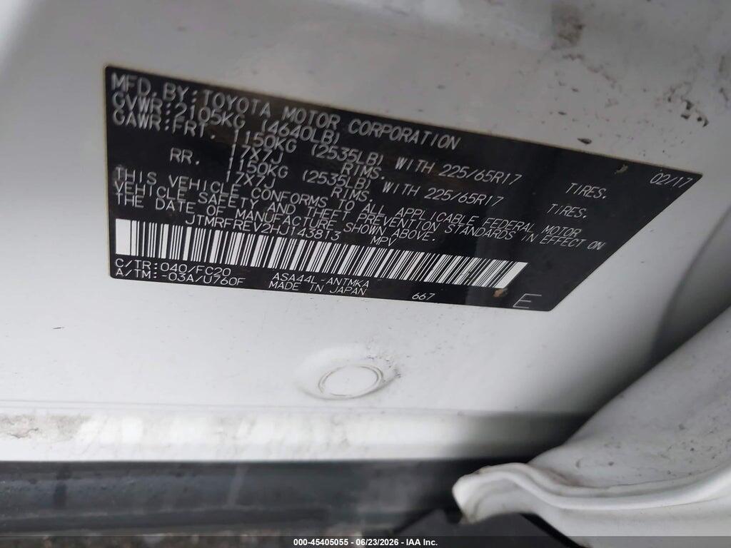 JTMRFREV2HJ143813 2017 TOYOTA RAV4 photo no. 9