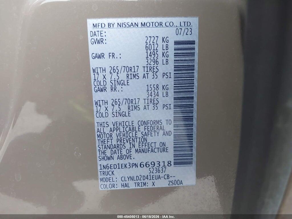 1N6ED1EK3PN669318 2023 NISSAN FRONTIER photo no. 9