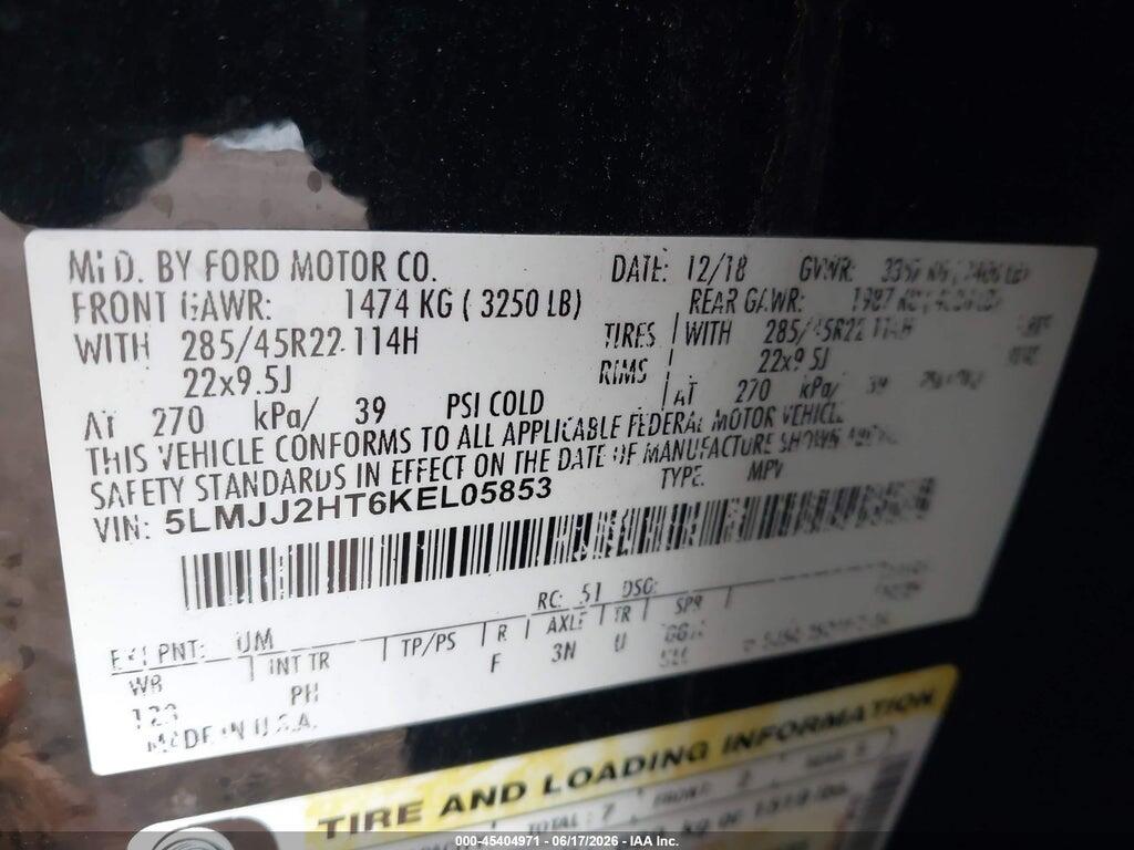 5LMJJ2HT6KEL05853 2019 LINCOLN NAVIGATOR photo no. 9