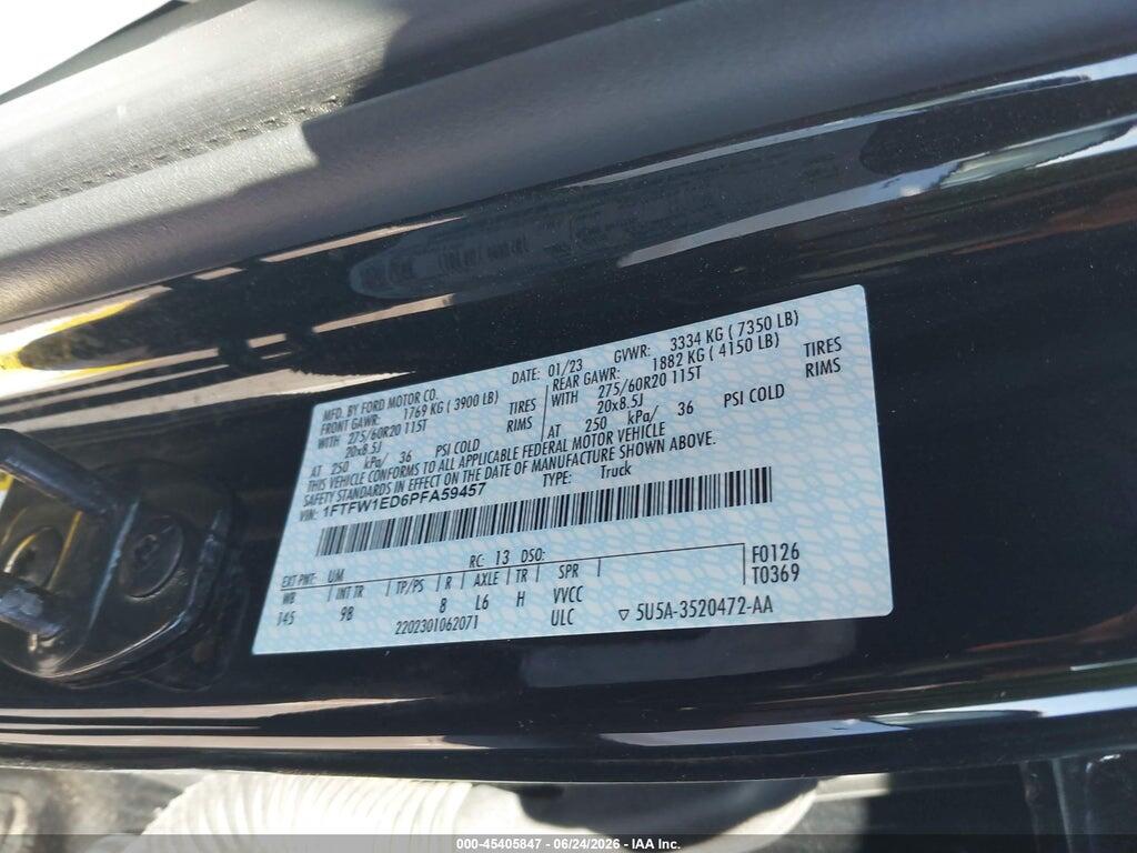 1FTFW1ED6PFA59457 2023 FORD F-150 photo no. 9