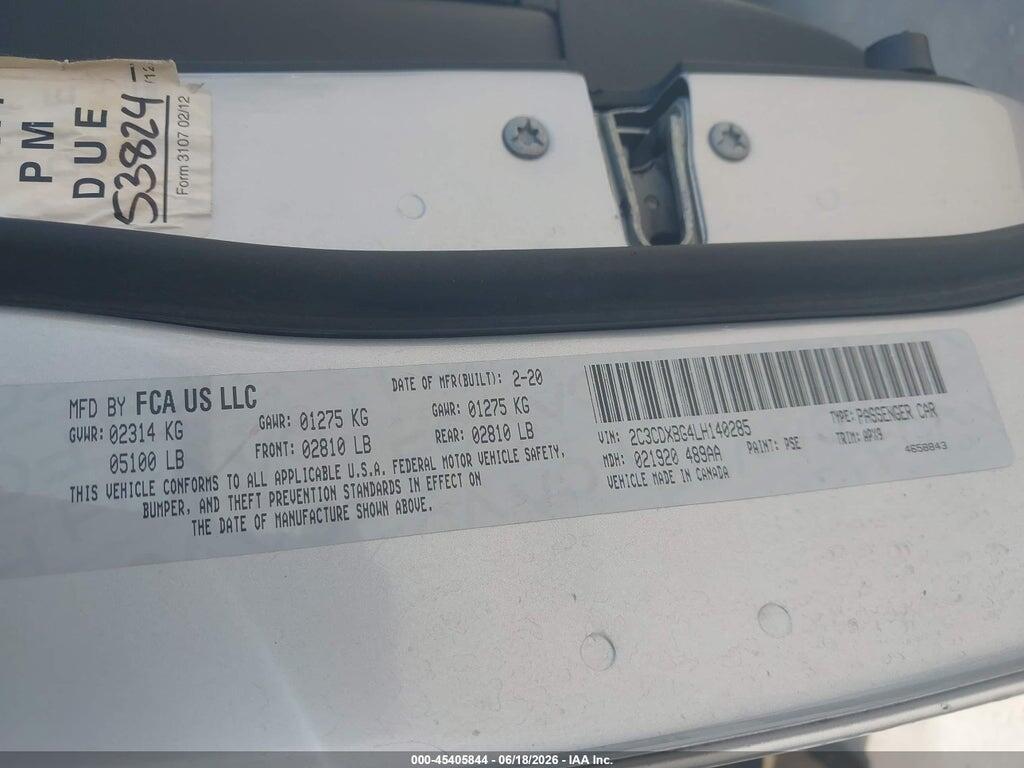 2C3CDXBG4LH140285 2020 DODGE CHARGER photo no. 9
