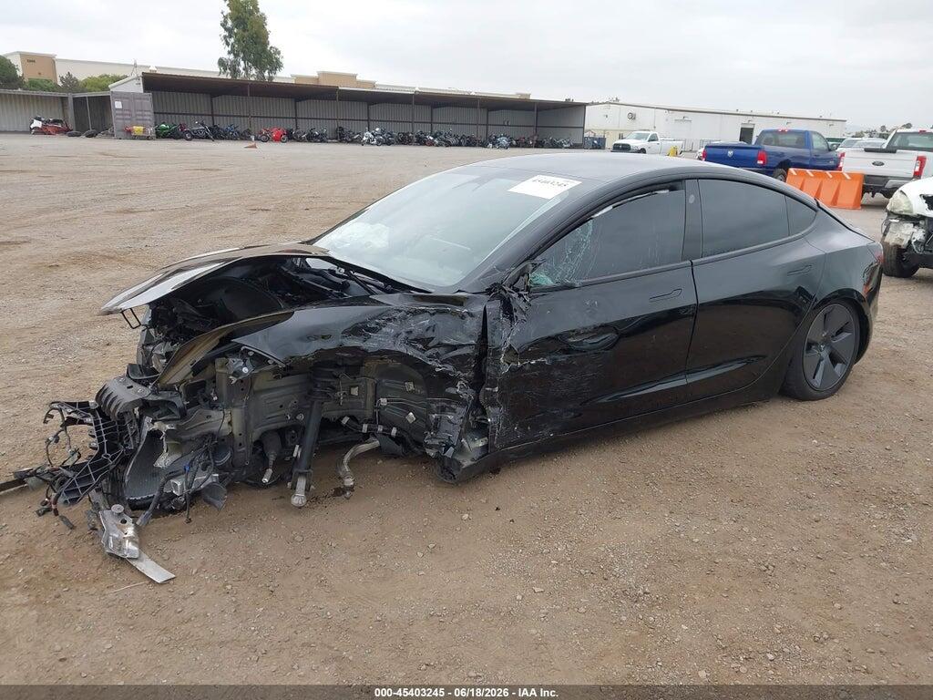 5YJ3E1EA2MF930267 2021 TESLA MODEL 3 photo no. 2