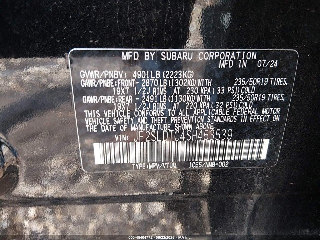 JF2SLDTC4SH453539 2025 SUBARU FORESTER photo no. 9