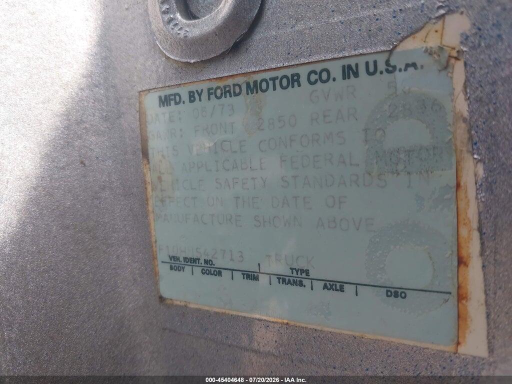000000F10HNS42713 1974 FORD F100 photo no. 9