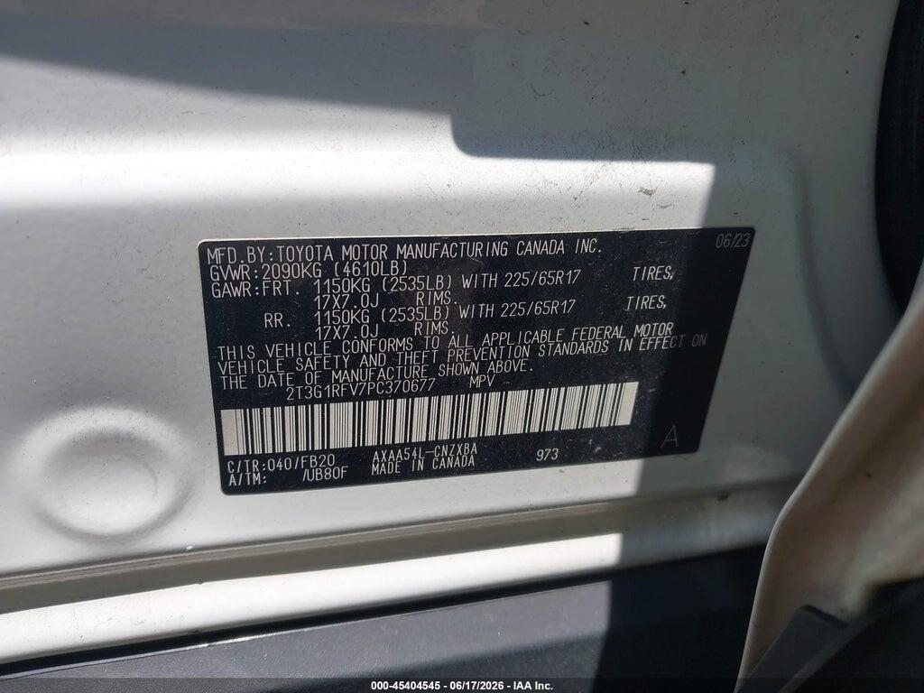 2T3G1RFV7PC370677 2023 TOYOTA RAV4 photo no. 9