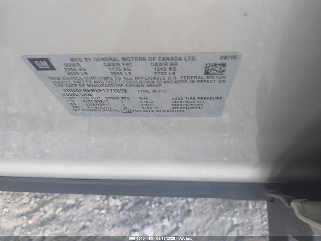 2GNALBEK3F1172898 2015 CHEVROLET EQUINOX photo no. 9