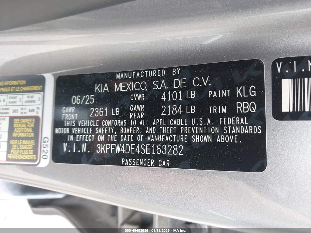 3KPFW4DE4SE163282 2025 KIA K4 photo no. 9