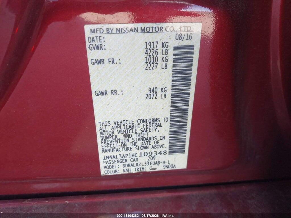 1N4AL3AP1HC109348 2017 NISSAN ALTIMA photo no. 9