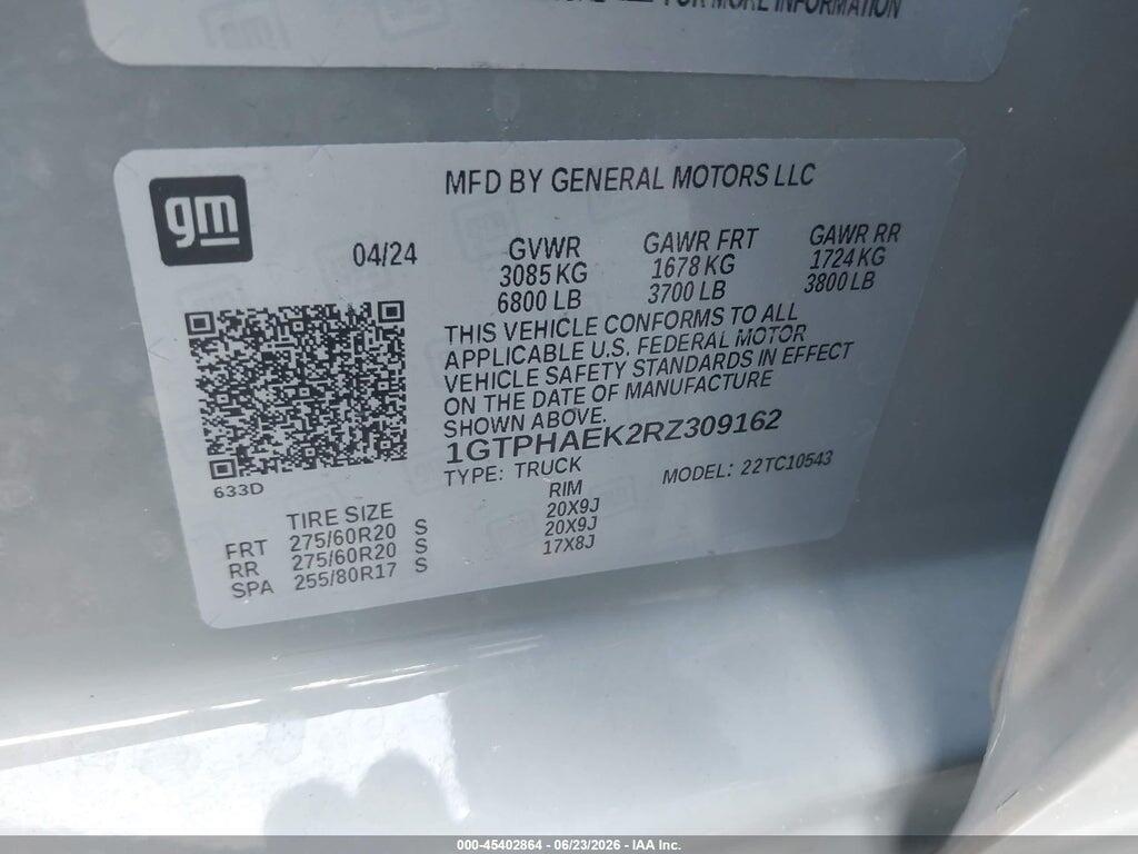 1GTPHAEK2RZ309162 2024 GMC SIERRA 1500 photo no. 9