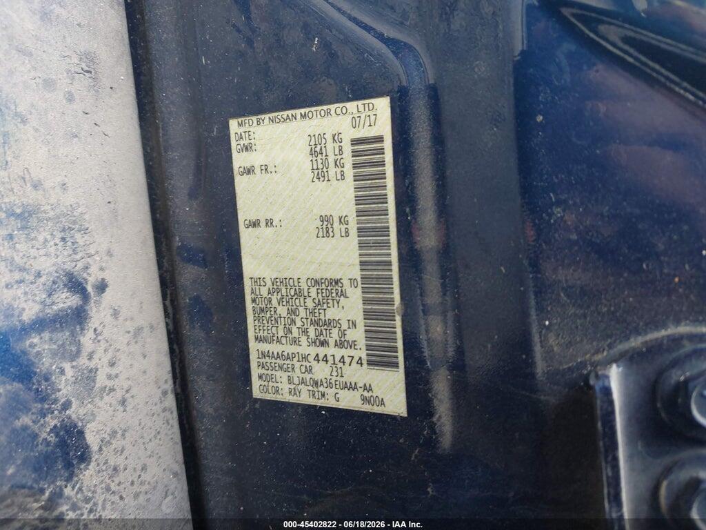 1N4AA6AP1HC441474 2017 NISSAN MAXIMA photo no. 9