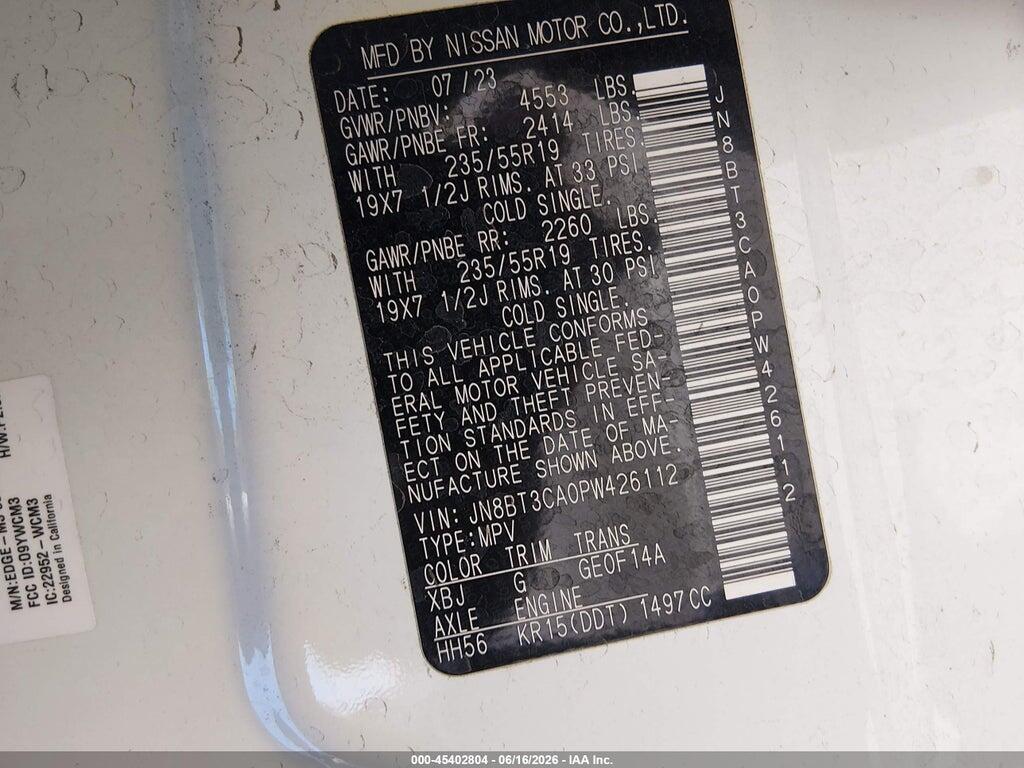 JN8BT3CA0PW426112 2023 NISSAN ROGUE photo no. 9