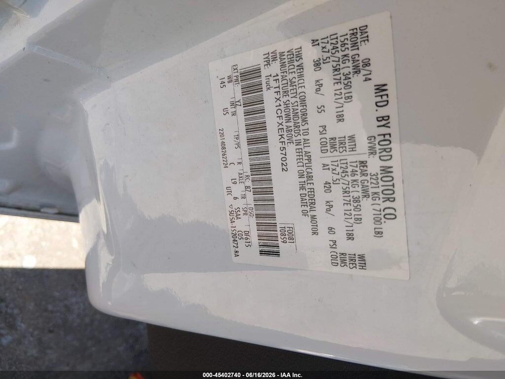 1FTFX1CFXEKF57022 2014 FORD F-150 photo no. 9