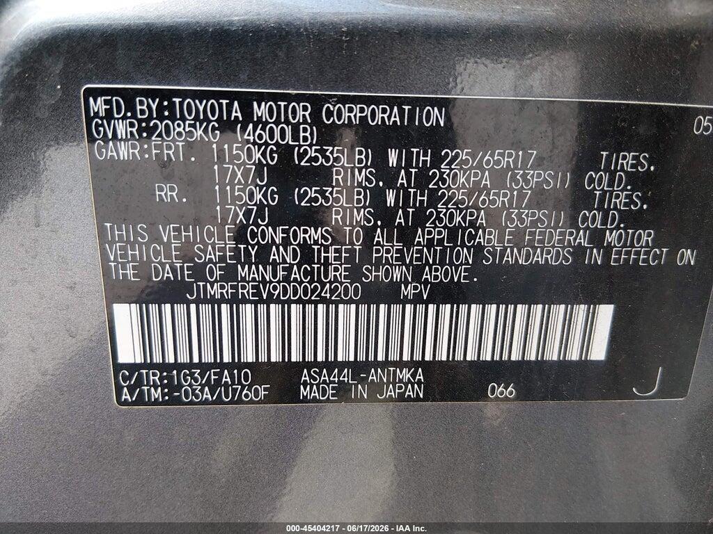 JTMRFREV9DD024200 2013 TOYOTA RAV4 photo no. 9